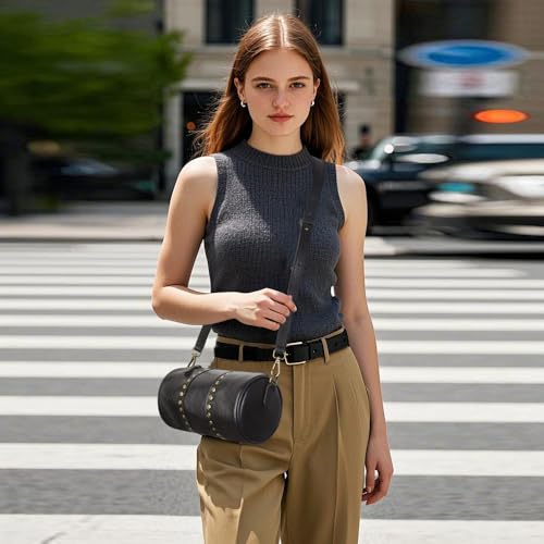 Genuine Leather Crossbody Bags for Women Cross Body Purse Boho Studded Shoulder Bag Small Handbags Phone Wallet Purses2