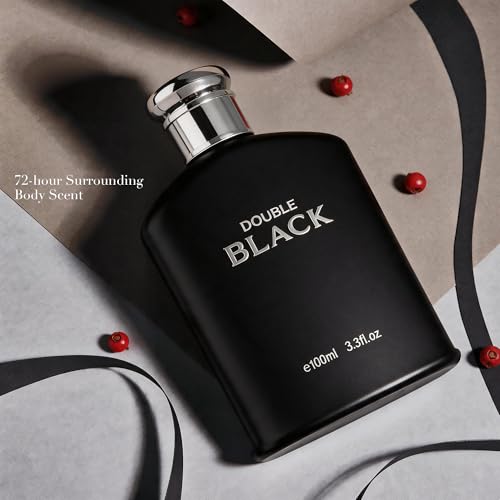Image of AFLUXE Double Black Eau de Toilette for Men, Sophisticated Woody Oriental Cologne, Long Lasting Intense Mens Perfume, 3.3 fl oz (100 ml)