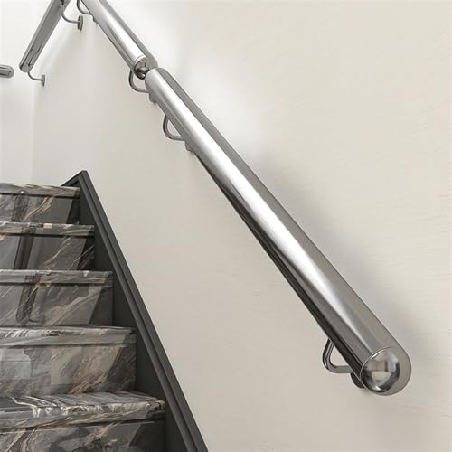 Barre d'appui pour escalier intérieur kit rampe murale avec support antidérapant - 3
