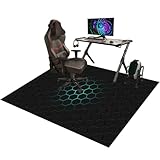 Dessous – Support Antidérapant: Jetez votre tapis de chaise en plastique et tapis de chaise en PVC! Notre tapis de protection pour sols durs est fabriqué en TPR + envers en coton antidérapant, réduit le bruit et protège votre parquet. La conception inférieure antidérapante assure la stabilité et maintient les tapis de dol pour fauteuil fermement en place. Avant de placer le tapis de chaise roulante sur le sol, veuillez vous assurer que la zone de placement est propre, plate et sèche.