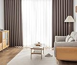 ❶ ♥ Rideaux Lot De 2! ✨ RIDEAU OCCULTANT OPAQUE ✨ Les rideaux occultant sont fabriqués en polyester de haute qualité, tissu doux, élégant et doux au toucher, montrant une drapabilité naturelle, ils peuvent parfaitement décorer votre maison. De plus, ces rideaux opaques bloquent plus de lumière du soleil, rendant la pièce plus sombre, protégeant l'intimité et économisant de l'énergie.