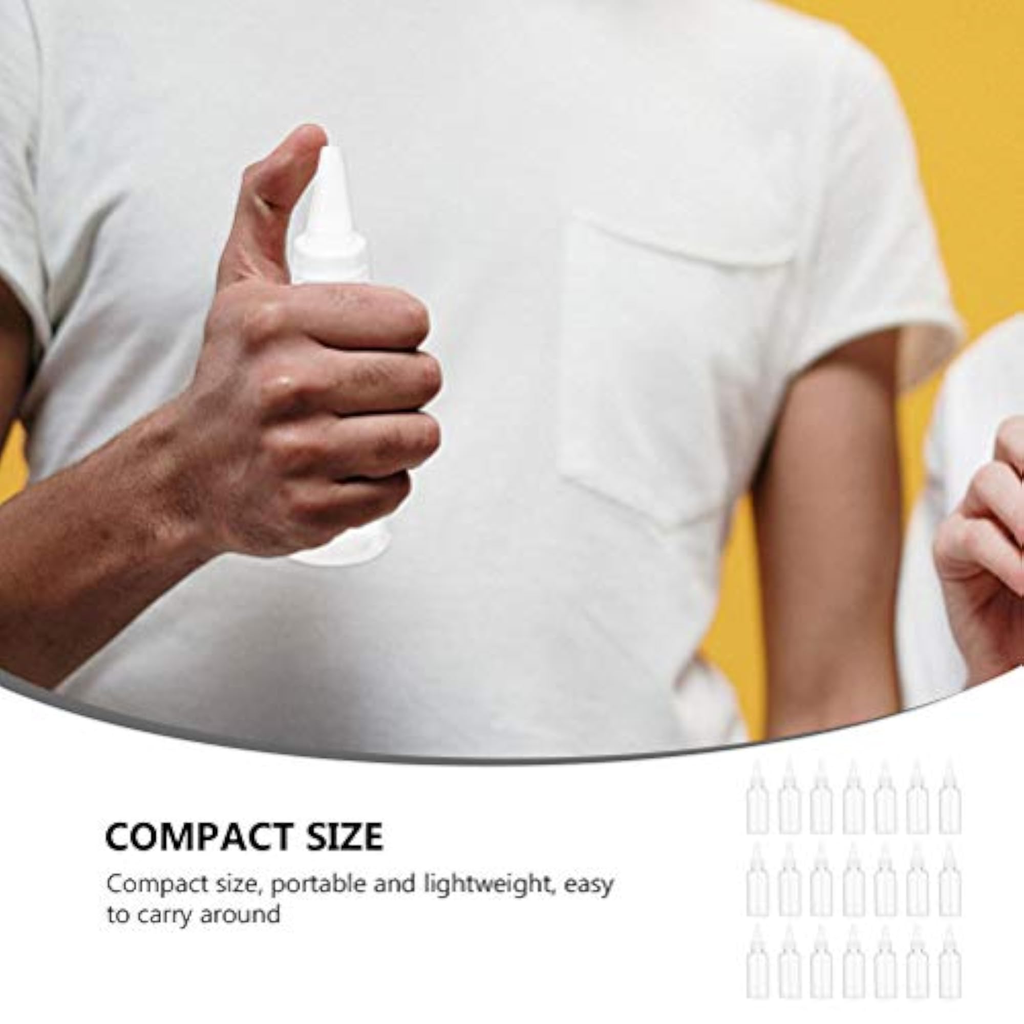30Pcs 60ml Clear Bottle Squeeze Applicator Dispenser
