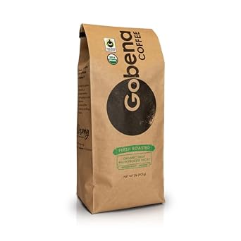 Gobena Coffee 2lb Fair Trade Organic Certified Swiss Water Process Decaf Ground Medium Roast,100% Arabica Specialty Coffee, 32 ounces, 2 pounds, Bulk