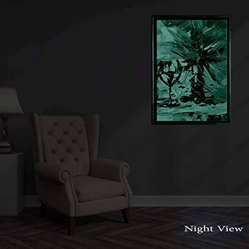 Startonight Luxury Framed Art Gold Color Of Life V Elegant Quantic Home Decoration 28" X 40" Abstract Collection #TOP3