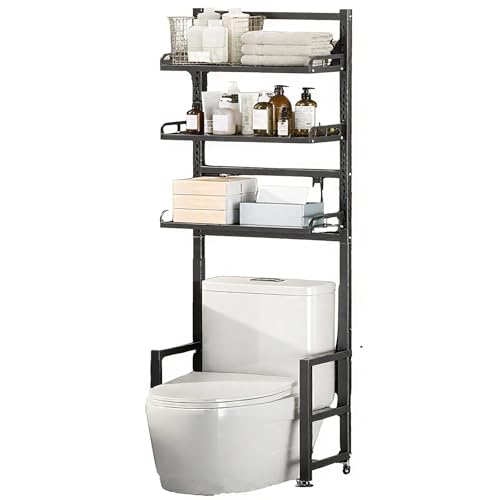 Étagère de rangement à 3 niveaux stable et modulable pour cuisine et WC
