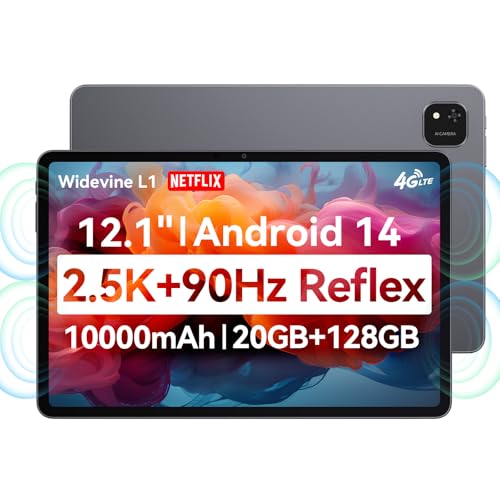 Image of ALLDOCUBE iPlay60 Pad Pro 12.1 inch Tablet, 2560 * 1600 Resolution 90Hz Reflex, PC Mode, Face Recognition, Android 14 Tablet, 10000mAh, 33W Fast Charging, Widevine L1, 4 Speakers 8MP+16MP, 20GB+128GB+1TB
