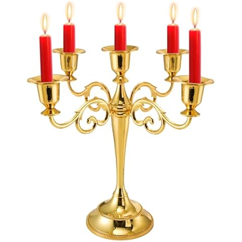 YOUEON 5 Arm Gold Candelabra Cover