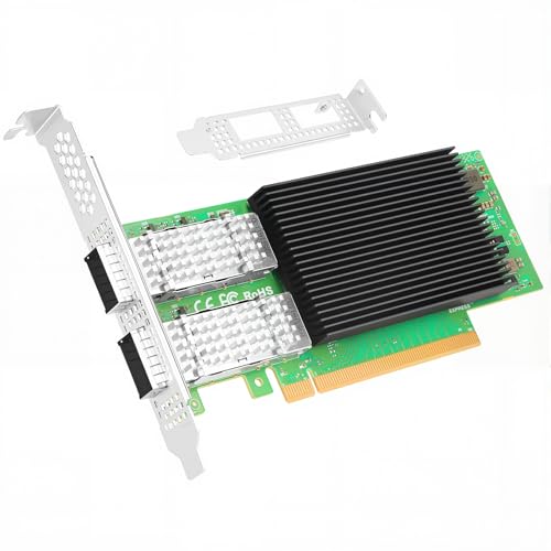 Image of Vogzone for BCM957508 Network Card, 2*QSFP56 100GbE PCIe 4.0 x16 NIC
