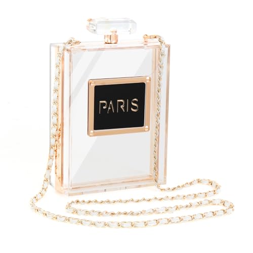 Sac parfum noir en acrylique WJCD pochette de soirée vintage pour femme