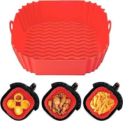HETANSH ICON (1Pcs) Silicone Reusable Square Liner, Heat Resistant Easy Cleaning Silicone Pot, Reuseable, Non-Stick Food-Grade Reusable Silicone Pot Baking Tray(Multicolor)