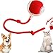 Hund und günstig Kaufen-Chewie Rolling Ball, Elektrischer Hundeball Spielzeug, Chewie Chase Mate Katzenspielzeug, Interaktives Hundespielzeug Ball, Smart Automatisch Rollender Ball für Kleine,Mittlere Hunde (Rot)