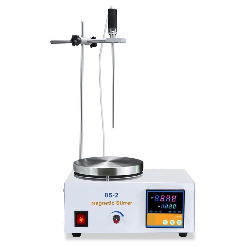 Agitador magnético calentado con pantalla digital y varilla agitadora, mezclador de laboratorio ajustable para mezclar líquidos