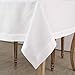 Solino Home Linen Tablecloth – 100% Pure Linen Christmas White Tablecloth 120