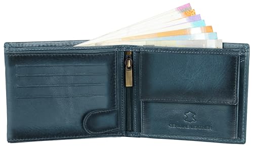 Image of WildHorn Rfid Protected Leather Wallet For Men, Blue