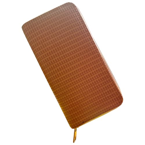 Lady's woven pattern wallet, zipper-style card case, 14 compartments with ample capacity, not crowded, suitable for storing loose change, credit cards and mobile phones.