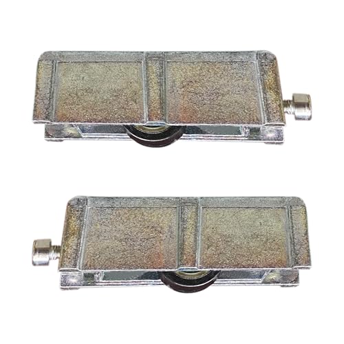 MICEL - 92222 - Rodamiento Regulable para Ventana Corredera Alugom 400, con Carcasa Metálica y Rueda, Pack de 2 Unidades, en Zamak, acabado Zincado, 75 x 18 x 25 mm