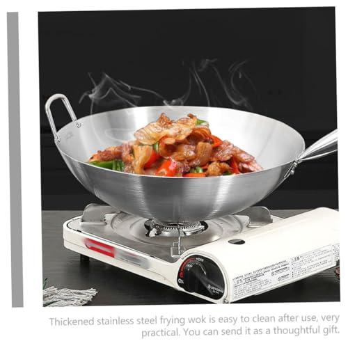 Wok de acero inoxidable con mango de madera Ipetboom miniatura 6