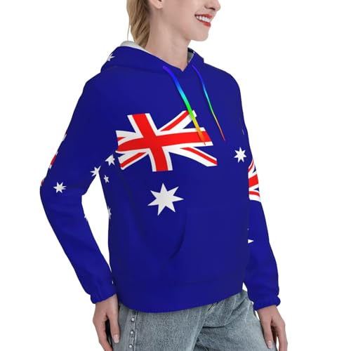 Sweat à capuche imprimé drapeau australien pour femme EdWal