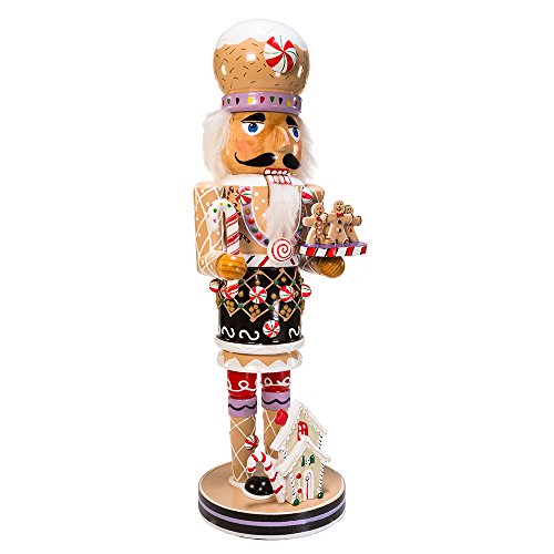 Kurt Adler 16-Inch Wooden Gingerbread Christmas Nutcracker (Color May Vary),Brown/Beige by Kurt S. Adler - Used condition - US$40.55