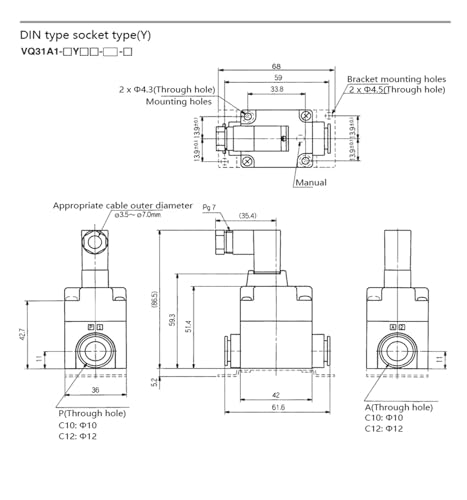 Démarrage différentiel pneumatique VQ21A1 composant de commutation pour ligne d'air - 5