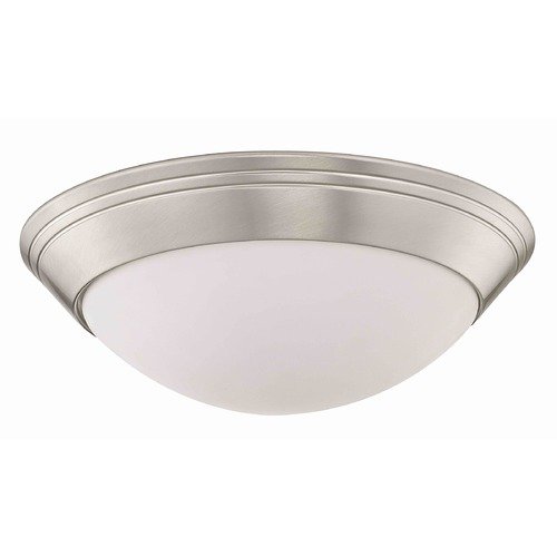 Lighting PAU Satin Nickel Flushmount Light - 11-3/4-Inches Wide