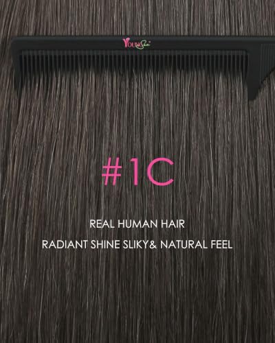 Image of YoungSee Tape in Extensions Ash Brown Invisible Tape in Hair Extensions Human Hair Mocha Brown Can be Heat-Styled Tape ins Human Hair Extension for First-time Users 50g 16 Inch 20pcs