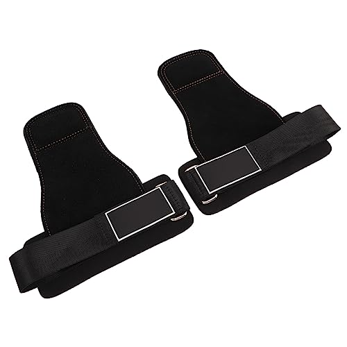 1 par de Alças de Couro Real para Levantamento de Peso, Alças de Levantamento de Peso Com Alças de P