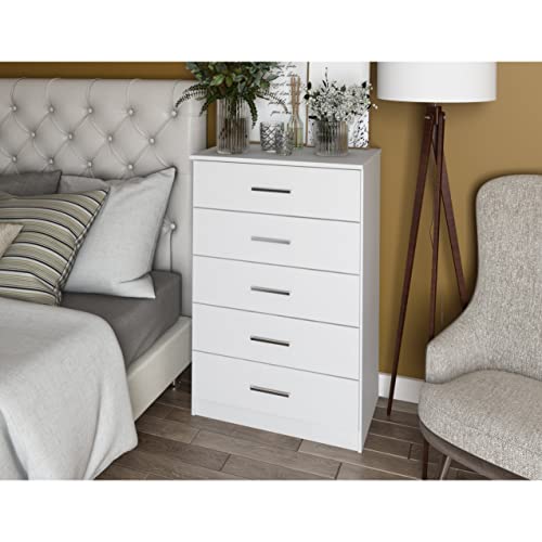 Palace Imports 100% Solid Wood Metro 5-Drawer Chest, Gray #TOP2