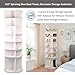 Runboll 7-Tier Rotating Shoe Rack Tower Spinning Shoe Display Lazy Susan Storage Tower, Free Standing 360 Revolving Shoe Organizer for Living Room Entryway Doorway