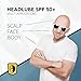 HeadBlade HeadLube SPF 50 Men's Lotion and Sunscreen - No Greasiness, Sweat Resistant, Formulated for Face, Body & Scalps - Water Resistant for 80 Minutes, 5 fl oz
