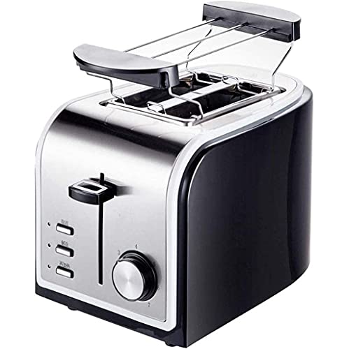 Dpliu Toaster Toaster 2 Scheibe, kleine Edelstahl-Toaster-Home Brot-Bakery-Frühstückshersteller, mit Backständer, 7…