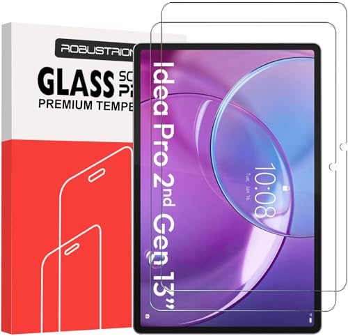 Image of Robustrion 2 Pack Tempered Glass for Lenovo Idea Tab Pro 2nd Gen 13 inch Screen Protector Guard for Lenovo Idea Tab Pro Gen 2 13 inch Tablet