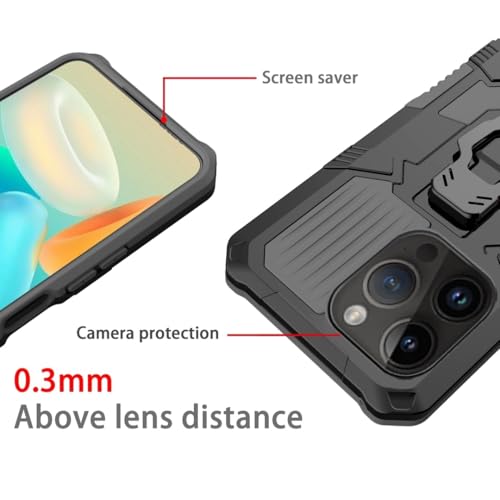 Coque iPhone 16 Pro Max avec support et clip ceinture antichoc - 5