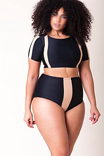 Maillot de bain grande taille masquant les rondeurs imprimé rétro - 3