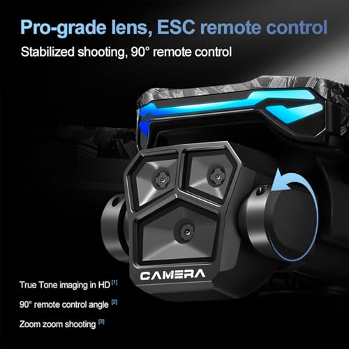Camouflage Drone Toy with Camera for Adults, 5.6'' Touchscreen Remote,Dual Camera Zoom, Smart Obstacle Avoidance,2 Battery Life,for Beginner and Family Outdoor Fun - Image 5