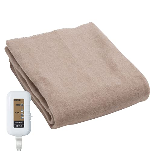 広電(KODEN) 電気毛布 敷き 130×80cm ベージュ 洗える 抗菌防臭 スライド温度調節 8hOFF 室温センサー ダニ退治 VWS402G-CKのサムネイル