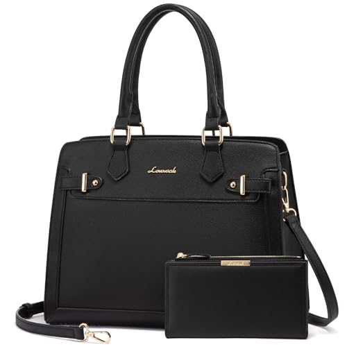 Image of LOVEVOOK Purses and Handbags for Women, Tote Shoulder Bag Satchel Purse and PU Leather Top Handle for ladies