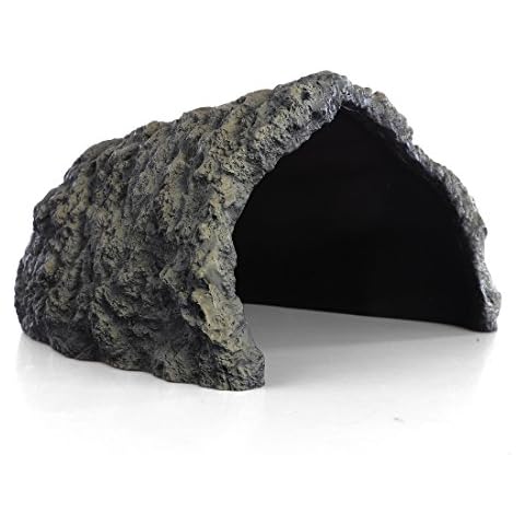 Lingxuinfo Habitat Décor, Reptile Habitat Decor Turtle Hideouts Cave Bark Bends Aquarium Fish Tank Ornament Cover