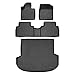 MAX LINER A0411/B0411/D0411 Custom Fit Floor Mats 2 Rows and Cargo Liner Trunk Set Black for 2019 Hyundai Santa Fe 5 Passenger Models
