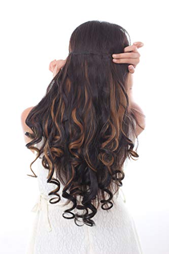 Image of Air Flow Natural Looing Realistic Black Hair Extension Long Hair Silky With Free Wig Comb (Highlighted Curly Hair Extension)