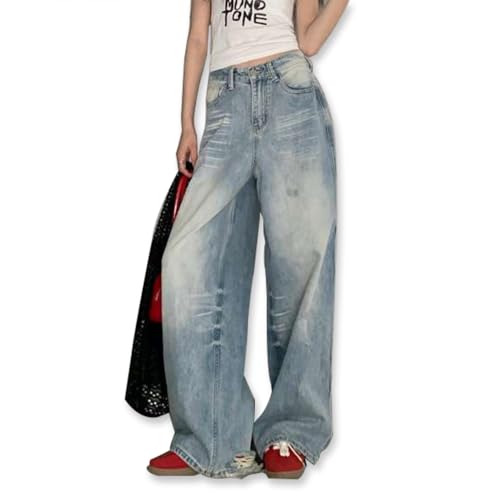 High Waist Wide Leg Jeans for Women Baggy Classic Loose Trendy Denim Pants Straight Comfort Fashion Trouser