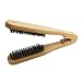 Longjet Hair Straightener Brush Hard Bristle Hair Brush for Natural Hair Natural Wooden Anti Static Comb