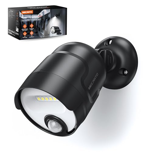Mecanto Battery Operated Motion Sensor Light Outdoor, 4000mAh Rechargeable 600 Lumen Battery Powered...