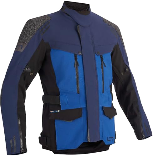 Blouson textile moto bleu Storbo 62 protège du vent et pluie