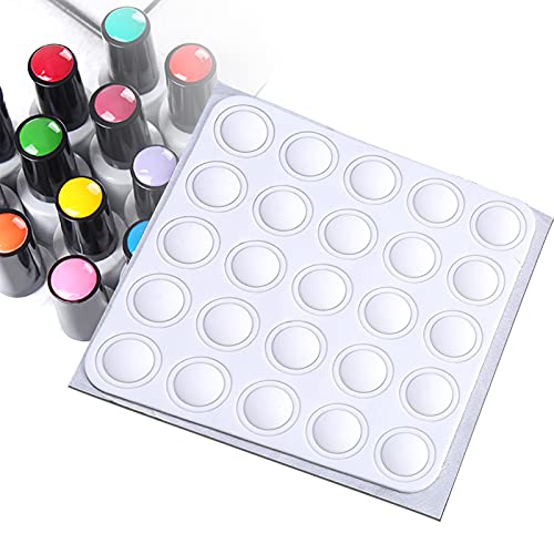 1 X 25 Muestra de Uñas para Esmalte Uñas, Piezas de Gel UV de Botón de Color de Uñas, Etiqueta de Visualización, Descubrir el Color Rápidamente para Arte Uñas Salón Diy Manicura Pintar Exhibidor