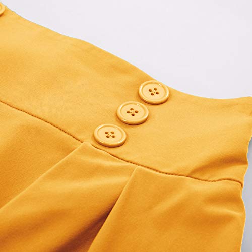 Image of Belle Poque Women's Midi Pleated A-Line Skirts Pockets