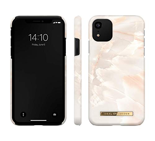 Ideal Of Sweden Printed Phone Case, Cute Colorful Pattern, Protective Cover In Hard Plastic For Iphone With Microfiber Lining. Compatible With Iphone 11 And Xr (Rose Peal Marble) #TOP1