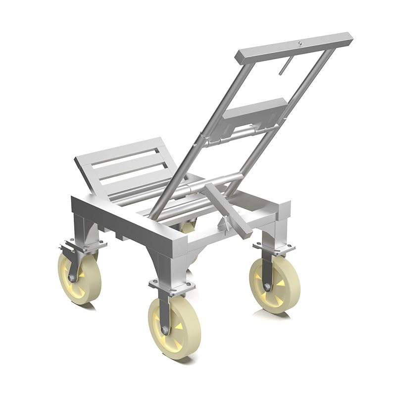 Heavy Duty Rolling Platform Cart with Handle, 700 lbs Capacity, 8-inch Wheels, 58L x 50W x 89H cm Folding Flatbed Cart, Small Cart, Multifunctional Lifting and Portable Climbing Stool Decoration