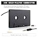 ASHATA Car Audio Cassette Adapter, 3.5mm Auxillary Cable Cassette Receiver,Stereo Audio Tape Converter, Cassette Tape to Aux Adapter,for Vintage Car,Radio