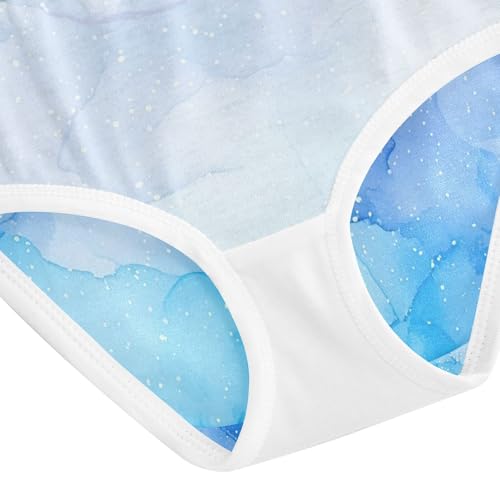 Panties for Girls, Blue Watercolor Gradients Toddler Girl Briefs, Girls' Cotton Brief Underwear, 2T–8 Years4